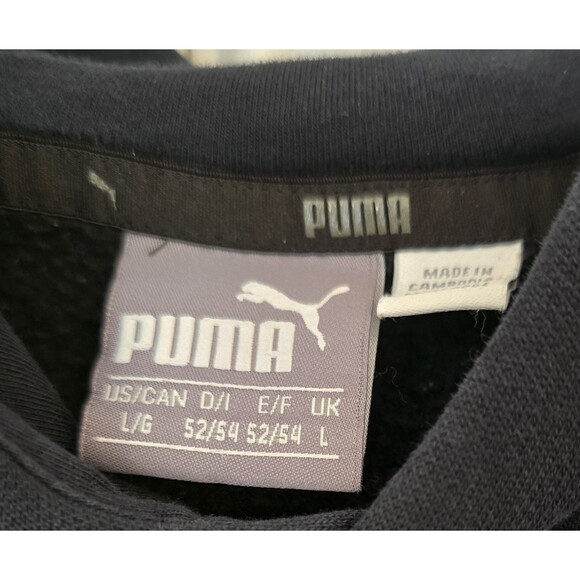 Puma Jacket Small Black White Mens Pullover Hoodie Sports Lifestyle Casual LARGE - Picture 4 of 6